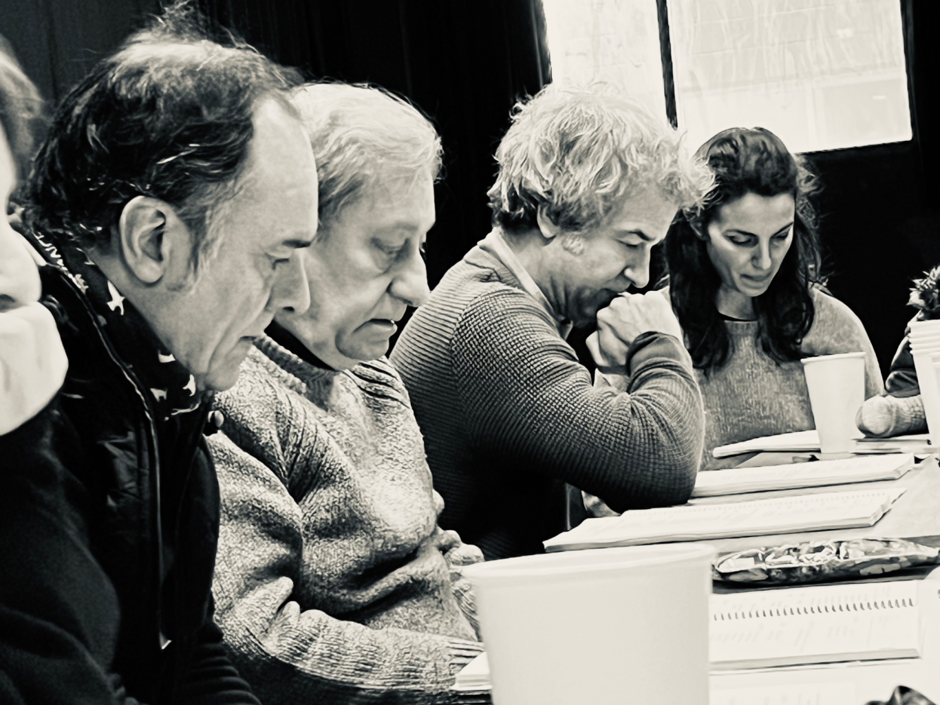 Eugenio Villota, Fernando Sansegundo, Luis Rallo y Silvia Acosta. Primera lectura La Dama Duende (2024)