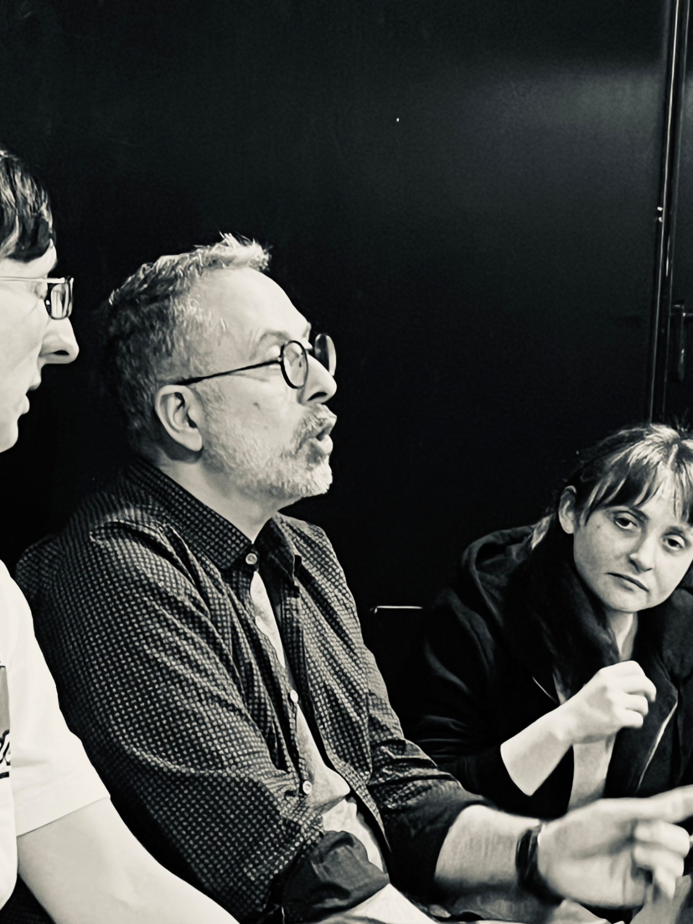 Con Mario Alberto Díez y Helena Lanza. Ensayos La Dama Duende (2024)