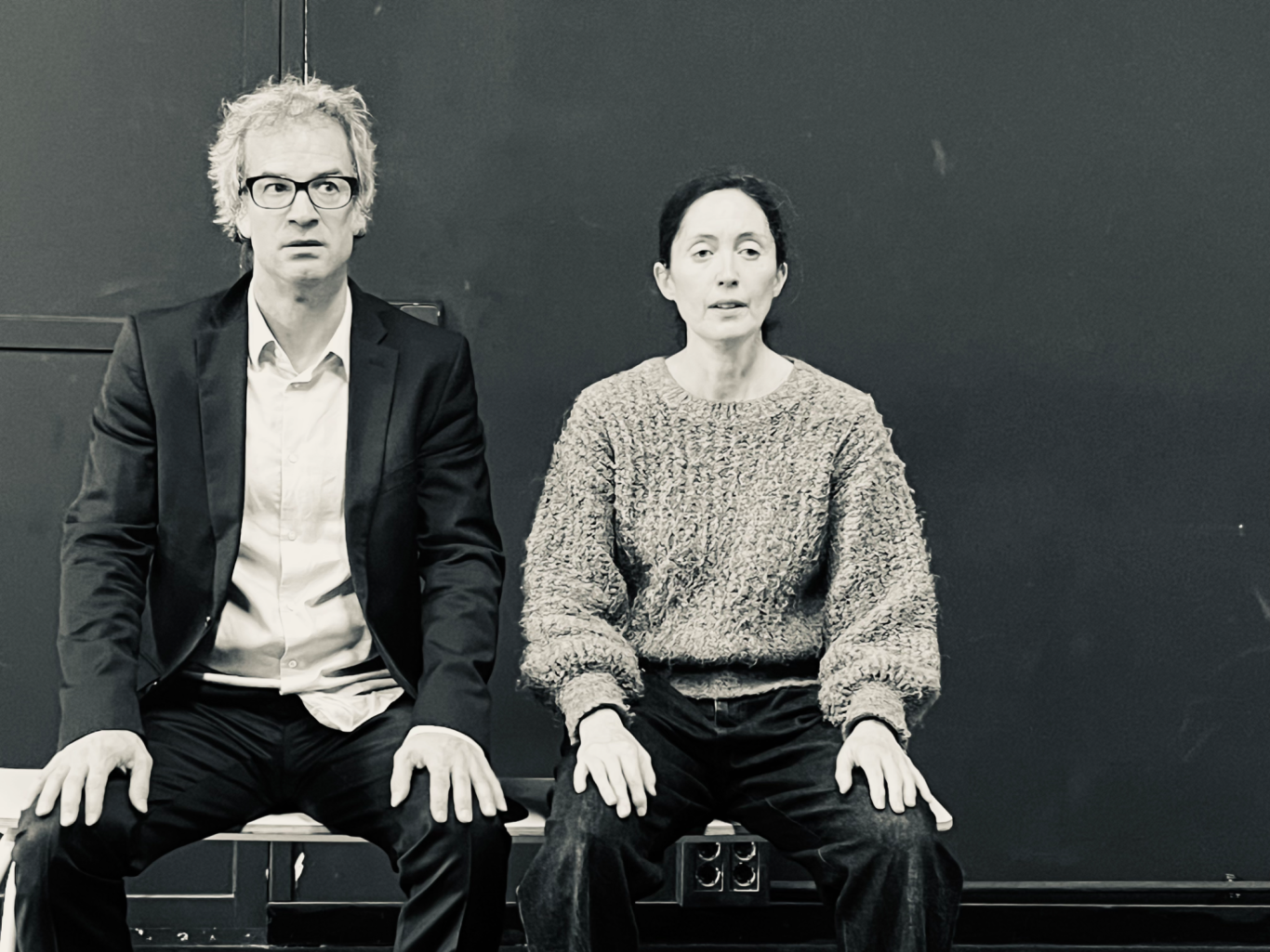 Paula Sánchez Arévalo y Luis Rallo ensayando La Dama Duende